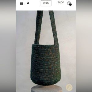 One of a kind handmade Verdi bag made of alpaca, copper and silk, from Colombia